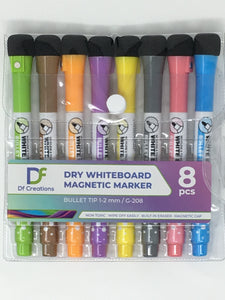 Magnetic Dry Erase Markers - Set of 8 Pens