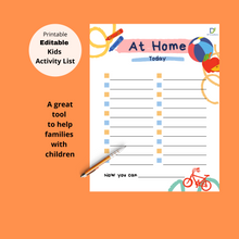 Load image into Gallery viewer, Kids check list - Printable, Editable, INSTANT DOWNLOAD
