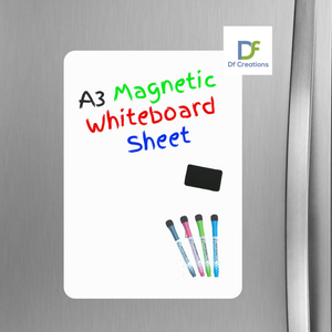Fridge Memo Board - Magnetic Dry Erase Whiteboard White Sheet